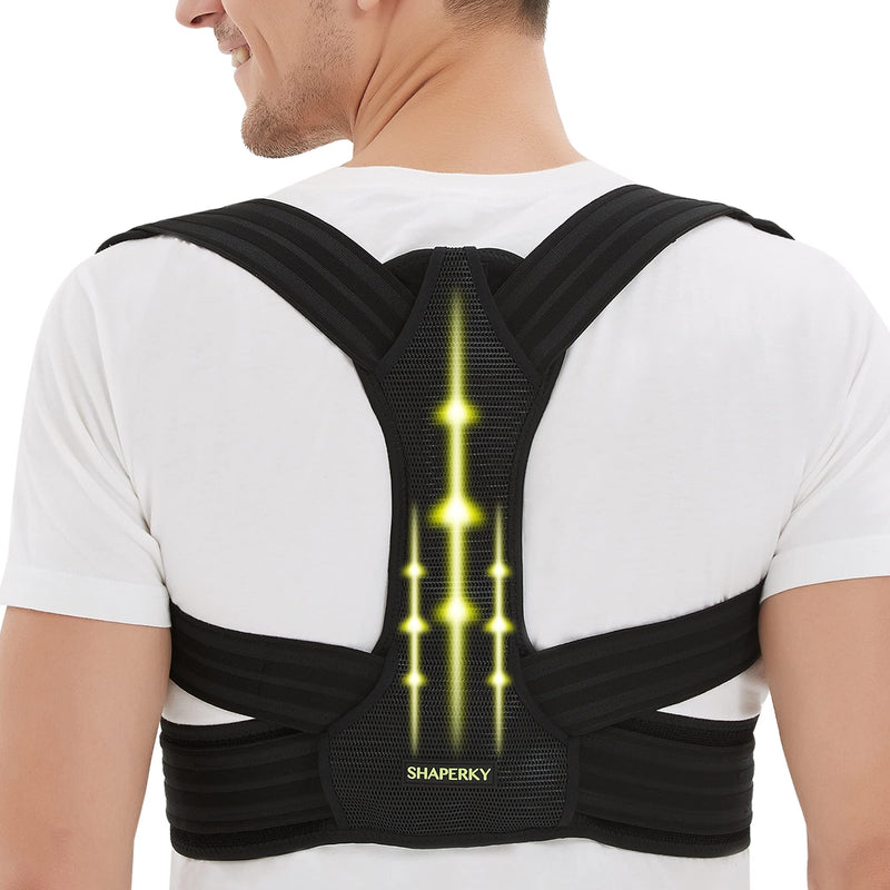 [Australia] - Posture Corrector for Men and Women, Adjustable Upper Back Brace, Muscle Memory Support Straightener, Providing Pain Relief from Neck, Shoulder, and Upper and Lower Back, Large-X Large(37''-47'') Back-L/XL 