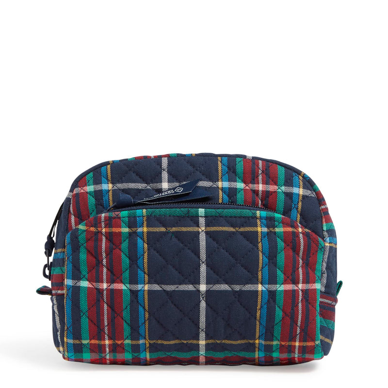 Vera Bradley Women's Cotton Medium Cosmetic Makeup Organizer Bag Tartan Plaid - Recycled Cotton One Size