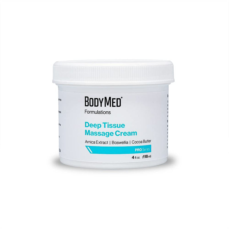 [Australia] - BodyMed Formulations Deep Tissue Massage Cream, 4 oz. – Fragrance-Free, All-Natural Cream for Massage Therapy – Formulated with Arnica Extract & Cocoa Butter – Hypoallergenic & Paraben Free 4 Fl Oz (Pack of 1) 