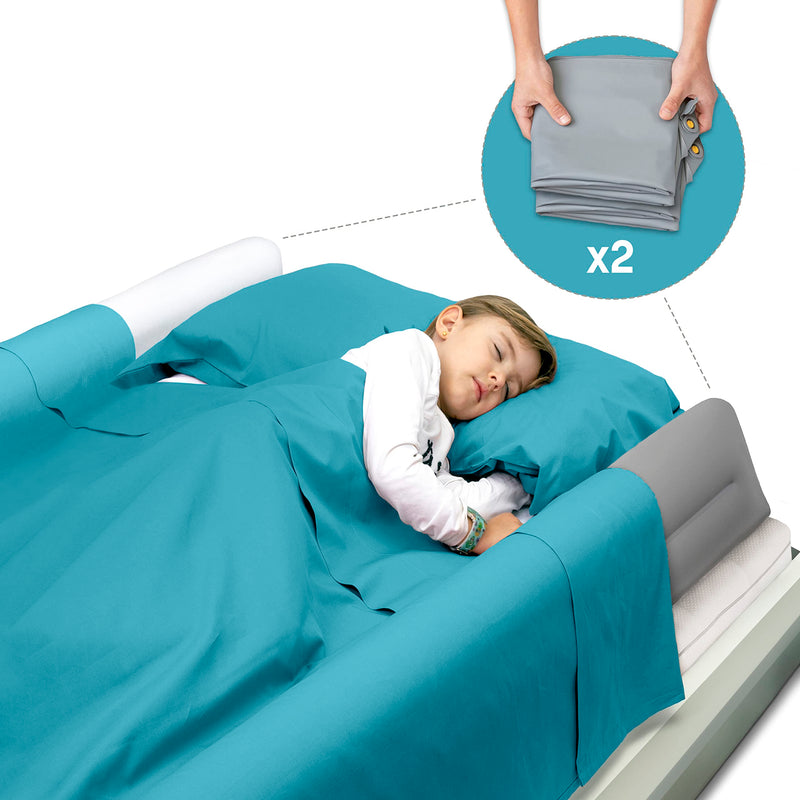[Australia] - BANBALOO - 2-Pack Inflatable Bed Bumper for Children - Child Fall Protection, Inflatable Travel Bed Rail, for fold-Away, Single, Double, Queen Size, King Size and Montessori beds 