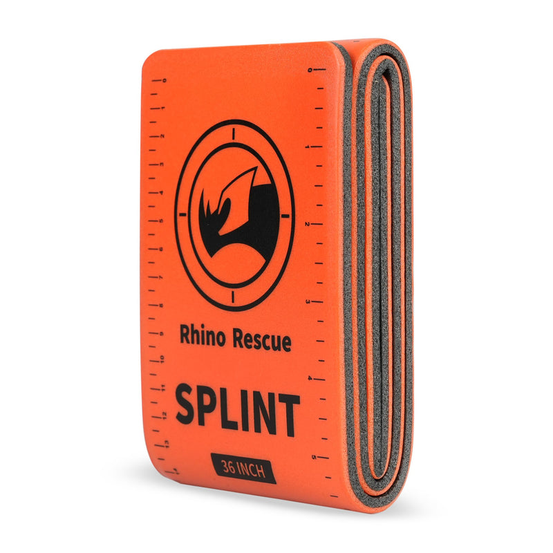 [Australia] - RHINO RESCUE First Aid Splint 36" X 4.3" Orange-Gray, Keep Bones in Position (1, Folded) 