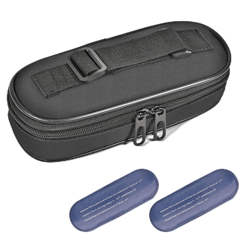[Australia] - Insulin Cooler Travel Case, Diabetic Travel Bag for Insulin Pens, Small Insulated Medicine Carrying Case with 2 TSA Approved Ice Packs Classic 