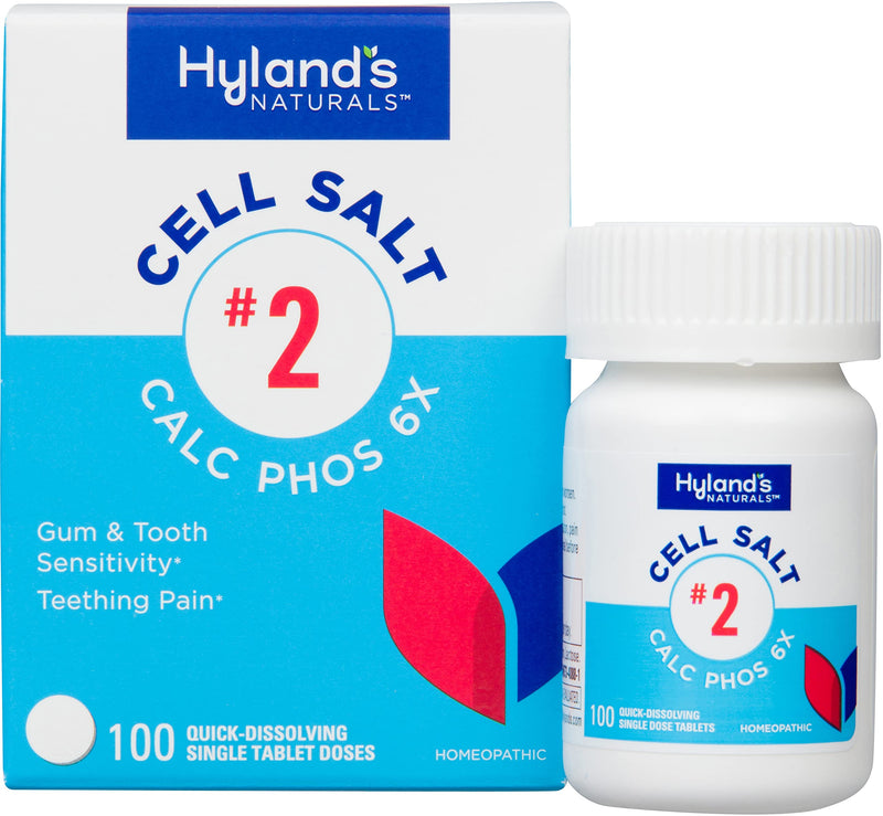 [Australia] - Hyland's Naturals Cell Salts 2 Calcarea Phosphorica 6X Tablets, Natural Homeopathic Relief of Oral Pain and Sore Throat, 100 Count 