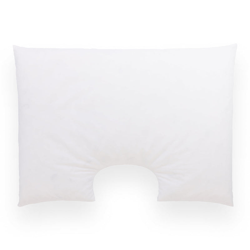 [Australia] - Wife Pillow - Topper, Down Alternative Premium Siliconized Fiberfill - Machine Wash & Dry. Adjustable for Side Sleepers by Zipper Access, Add or Remove Filling for Best Sleeping: Medium Support Insert - Fiber Fill Down Alternative, White/ Beige 