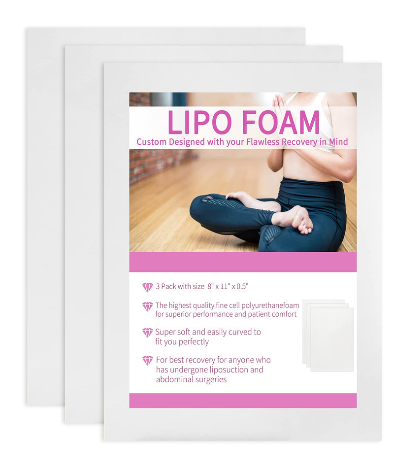 [Australia] - Birllaid Lipo Foam Pads, Bbl Foam Boards,Help Out When Using Ab Board Compression Garments Tummy Tuck, 3 Pack Liposuction Surgery Foam Sheet for Recovery 