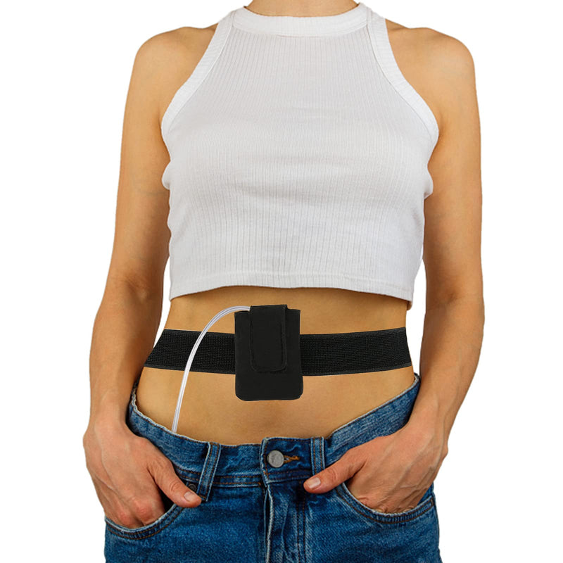 [Australia] - Insulin Pump Holder Waist Belt - Compatible with t:Slim/t:Slim X2 - Adjustable Diabetic Pump Case - Diabetic Insulin Pump Belts Armband for Adults & Kids - Diabetic Pouch Belt for Sports (M Waist) M-Waist 