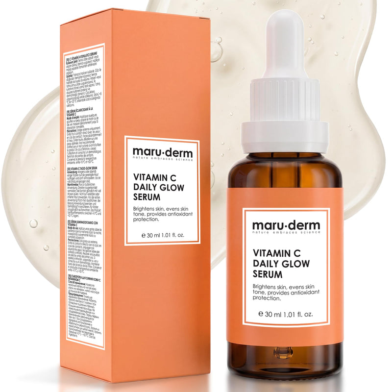 Maruderm Vitamin C Serum for Brightening — 10% Sodium Ascorbyl Phosphate, Niacinamide & Panthenol — Serum for the Appearance of Fine Lines, Glow & Dark Spots, 1 fl oz (30 mL)