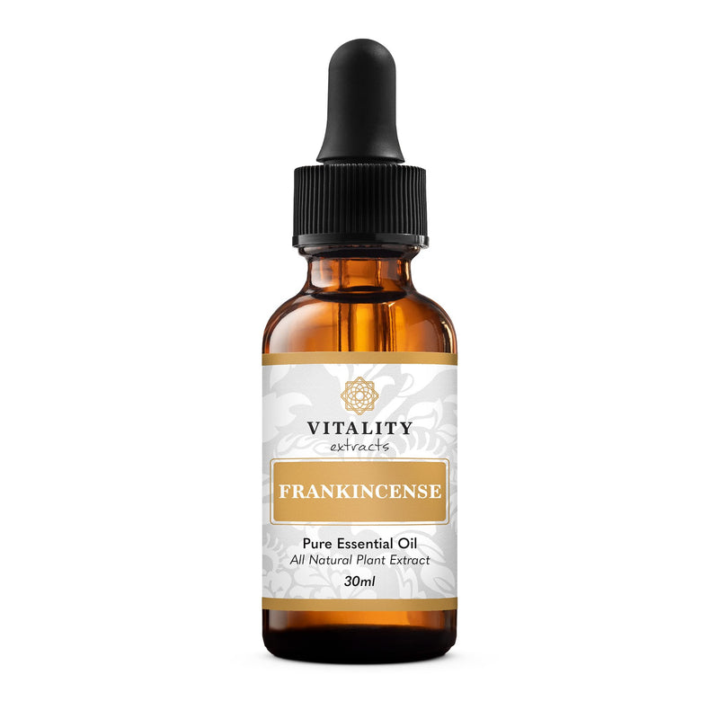 [Australia] - Vitality Extracts Frankincense Essential Oil - 30ml, Boswellia Serrata, Aromatherapy, Skin Care, Natural Calm, Stress Relief, Yoga, Comfort 1.01 Fl Oz (Pack of 1) 