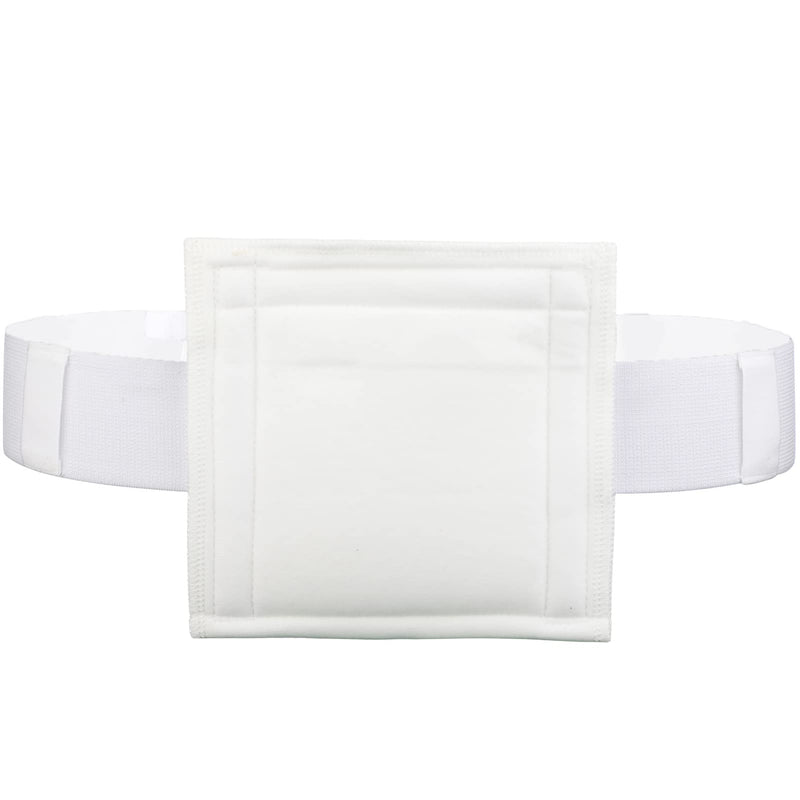 [Australia] - Breathable G Tube Holder Belt Large Square Sponge Feeding Tube Pouch for Gastrostomy J Peg Peritoneal Dialysis PD Peritoneal Dialysis Catheter Accessories Women Men White Small 