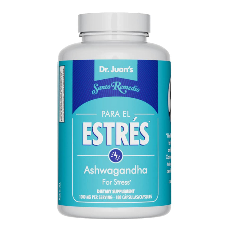 [Australia] - Santo Remedio Ashwagandha, Stress Support, Dietary Supplement, 1000 mg Per Serving, 180 Capsules, No Artificial Flavors, No Artificial Colors, Sugar & Sodium Free, Vegetarian 