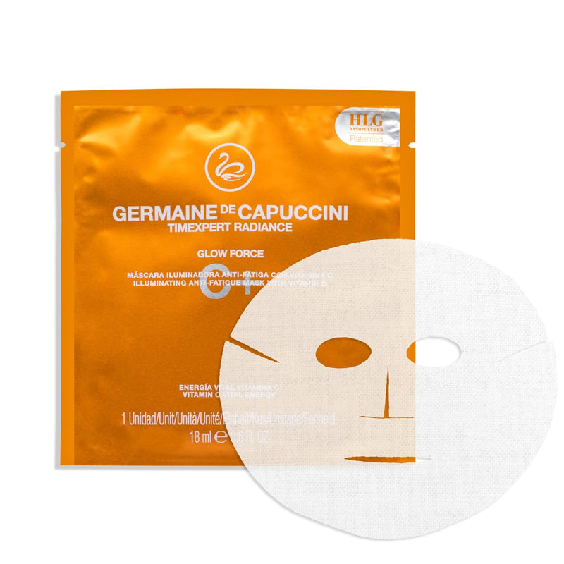 Germaine de Capuccini - Timexpert Radiance C+ | Glow Force Mask - Vitamin C Anti-Fatigue Facial Mask - Extraordinary luminosity and nourishment in 15 minutes - 0.6. Fl oz