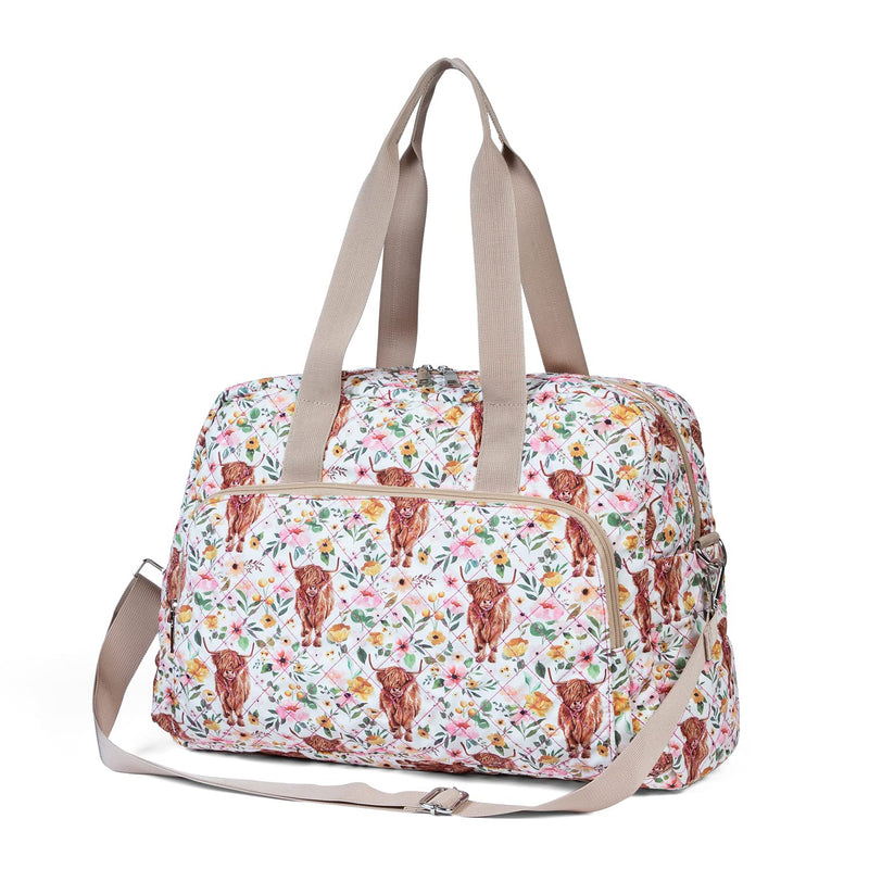 Foldable Travel Duffel Bag Tote for Spirit Airlines Carry on Bag Luggage Sport Duffle Weekender Overnight for Women and Girls (Beige) Beige