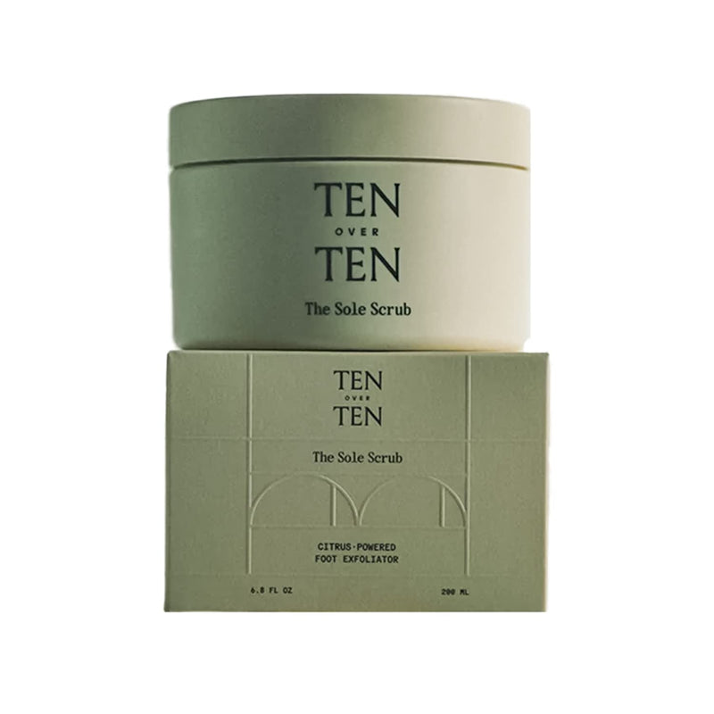 [Australia] - tenoverten - The Sole Scrub Exfoliating Foot Treatment | Clean, Natural, Non-Toxic Hand, Foot + Nail Care (6.8 oz | 200 ml) 6.8 Ounce (Pack of 1) Multicoloured 