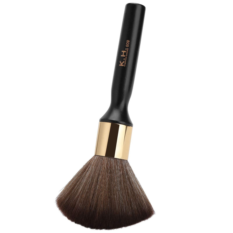 Neck Duster Brush, Neck Face Duster Broken Hair Sweep Brush Professional Salon Barber Hairdressing Brush Hair Cutting Duster Brush Hair Sweep Cleaning Barbershop Accessories(Black) Black