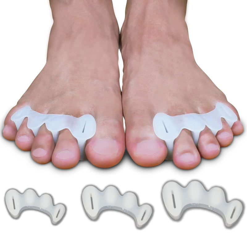 [Australia] - Toe Separators for Foot Alignment- Strengthening and Balance- For Hammertoes, Bunions, Plantar Fasciitis, Hallux Valgus – Spreaders- Size Large (1 pair) 