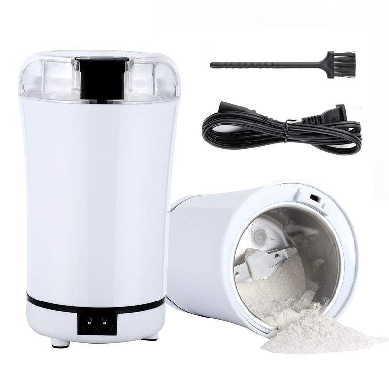 Multifunctional Electric Pill Crusher, Grind and Pulverize Multiple Pills, Small and Large Vitamin Tablets to Grinder Fine Powder, Mortar and Pestle, Crusher for Feeding Tube, Children, Pets (White) White