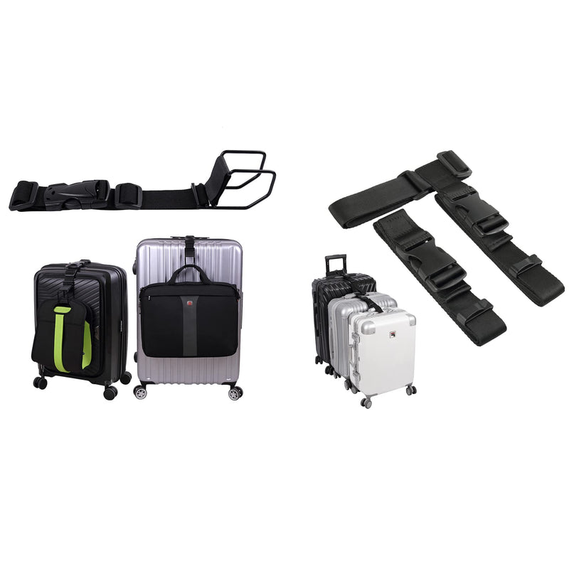 Luggage Hook Strap，J Hook for add a Bag Luggage and Luggage Connector Straps for Connect Your 3 Luggage Together