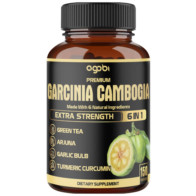 [Australia] - Premium Garcinia Cambogia 20:1 Extract Capsules 8550 mg - with Green Tea, Arjuna, Garlic, Turmeric, Black Pepper - Body Health & Immune Support Supplement - 1 Pack 150 Caps for 5 Months 