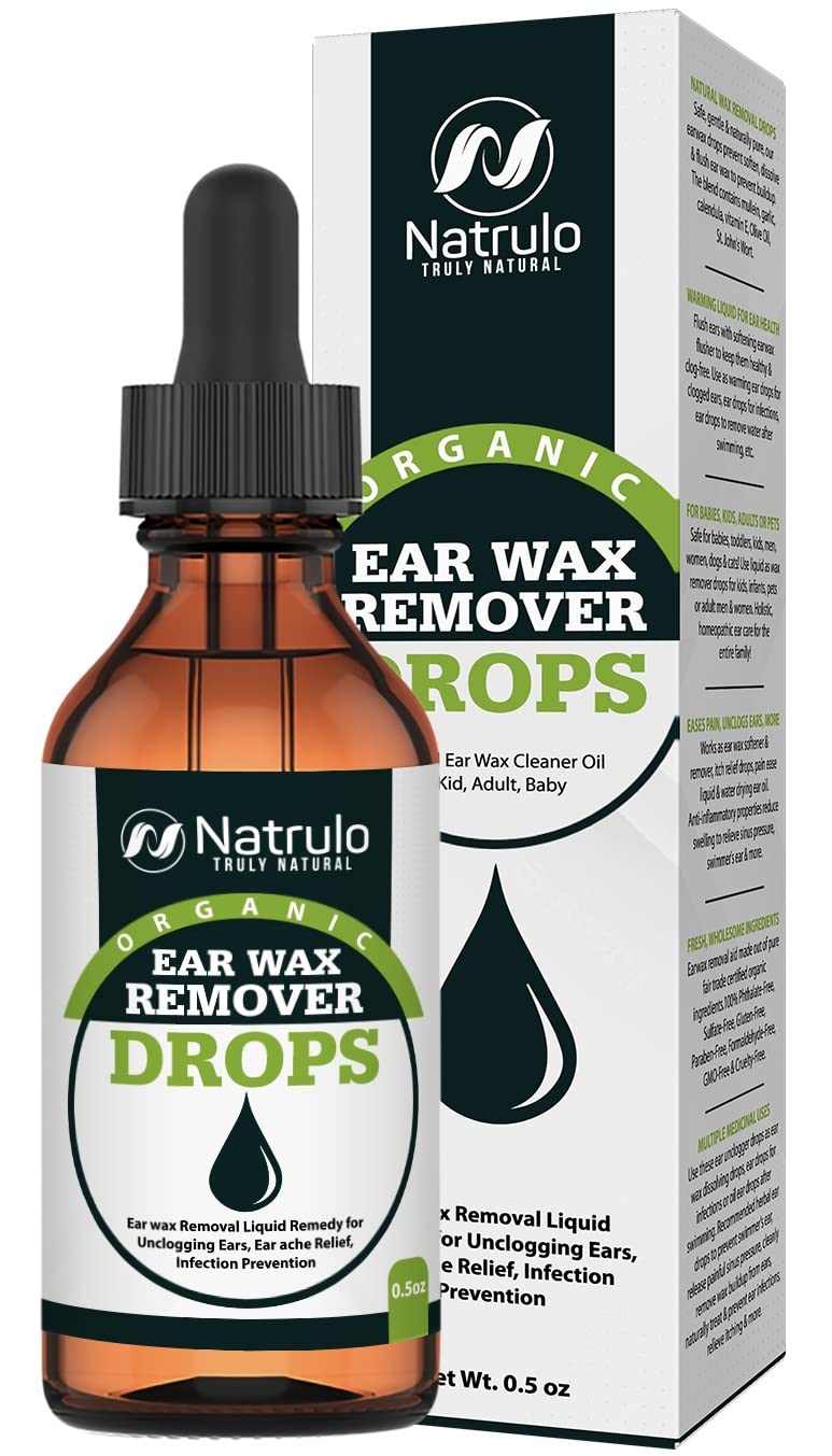 [Australia] - Organic Ear Wax Removal Drops for Clogged Ears – Natural Ear Wax Cleaner Oil for Kid, Adult, Baby – Earwax Removal Liquid for Unclogging Ears, Earaches, Ear Health (Made in USA) 
