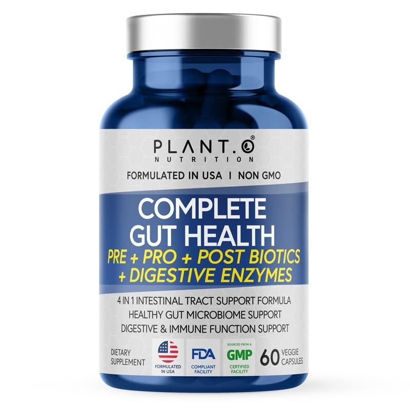 [Australia] - 4-in-1 Prebiotic Probiotic & Postbiotic for Women & Men, Complete Gut & Digestive Support Supplement, Pre Post Probiotics & Digestive Enzymes 60 capsules 