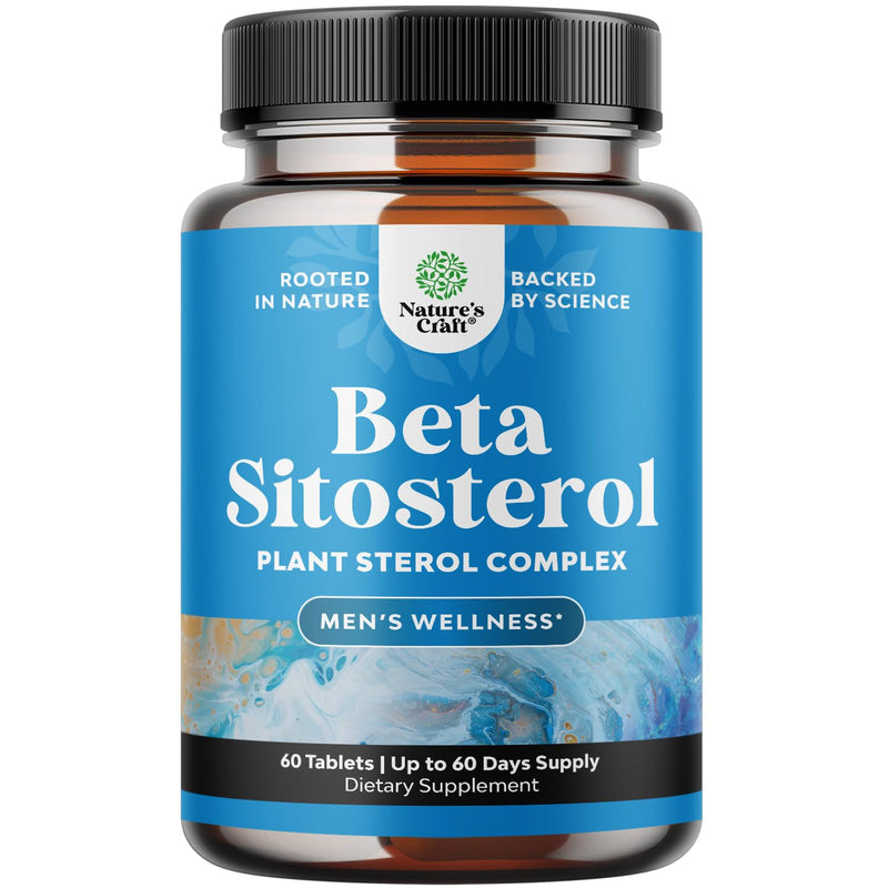 Plant Sterols & Stanols Beta Sitosterol for Men Prostate Supplements - 60ct | Prostate health supplements for men with Beta Sitosterol 500mg Plant Sterols & Stanols 60 Count (Pack of 1)