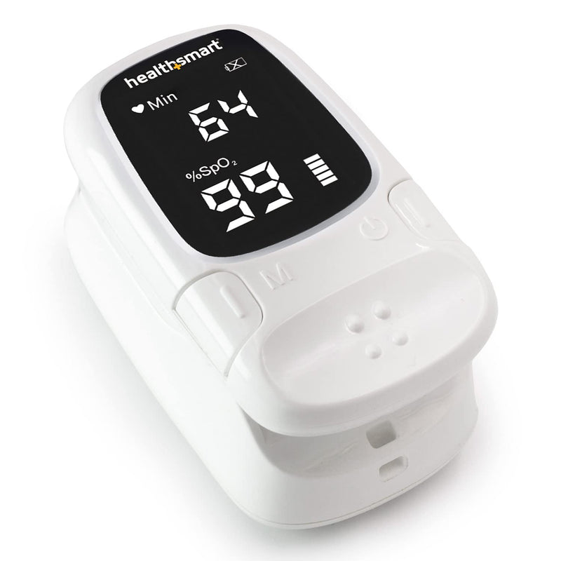 [Australia] - Healthsmart Digital Fingertip Sport Pulse Oximeter, Fast Results, FSA HSA Eligible, Easy-To-Read LED Display, Auto-Shutoff White OLED ONE SIZE 