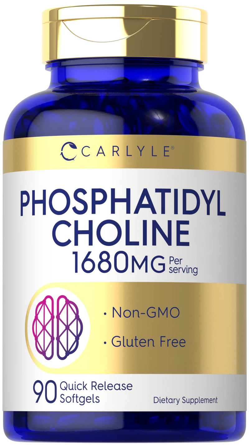 [Australia] - Carlyle Phosphatidyl Choline | 1,680mg | 90 Quick Release Softgels | Non-GMO & Gluten Free Supplement 