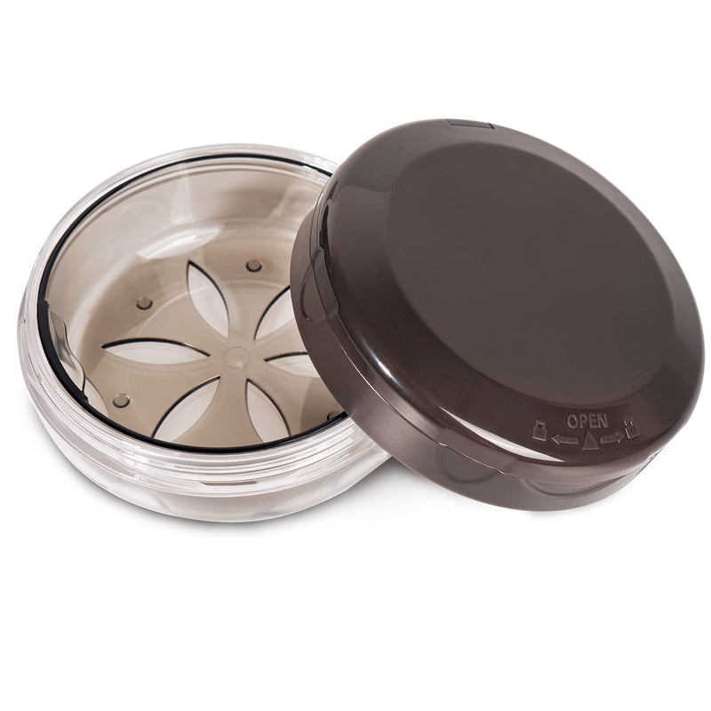 [Australia] - Denture Cup Retainer Case, Definitely No-Leak, Denture Bath Case, Denture Case, Retainer Cleaning Box for Traveling, Denture Cup with Strainer & Mirror (Grey) Grey 