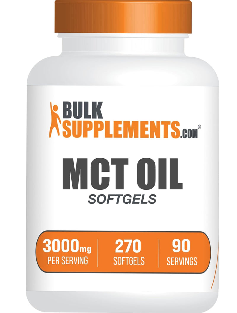 [Australia] - BulkSupplements.com MCT Oil Softgels - Medium Chain Triglyceride, MCT Supplement, MCT Oil 3000mg - for Energy Support, Gluten Free, 3 Softgels per Serving, 270 Count (Pack of 1) 270 Count (Pack of 1) 