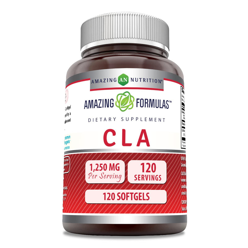 [Australia] - Amazing Formulas CLA | Conjugated Linoleic Acid Supplement | 1250 Mg | Softgels | Non-GMO | Gluten-Free | Made in USA (120 Count) 120 Count 