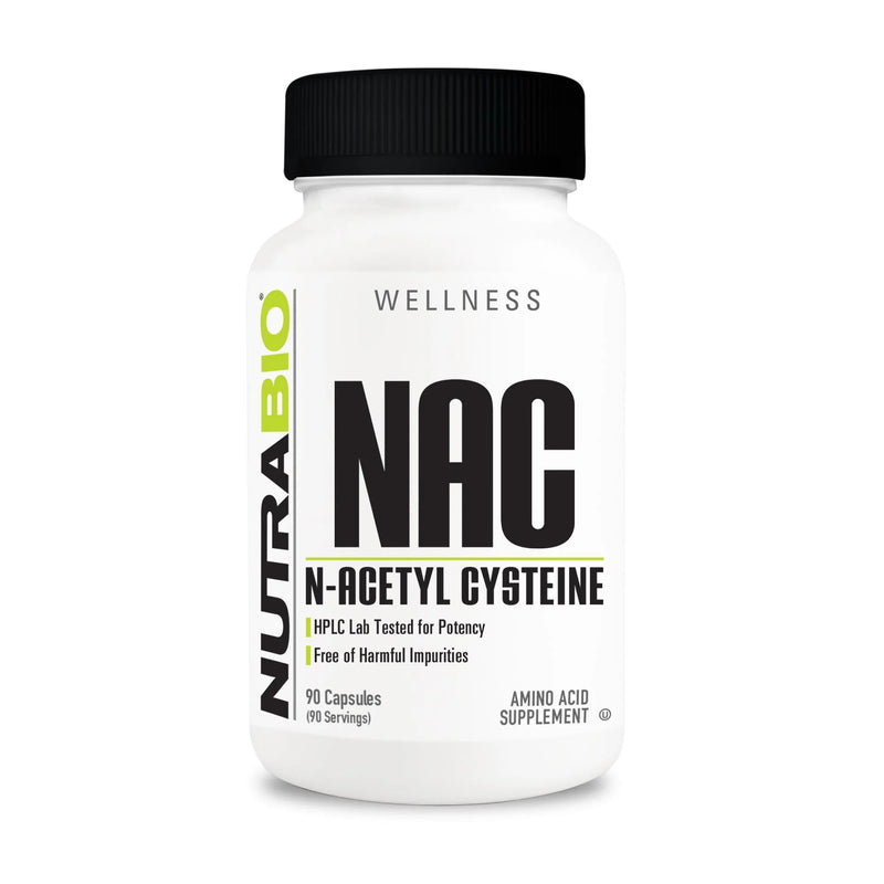 [Australia] - NutraBio N-Acetyl Cysteine Supplement (NAC) - 90 Capsules, 600mg Each - Powerful Anti-Oxidant - Immune Support - Boost Glutathione 