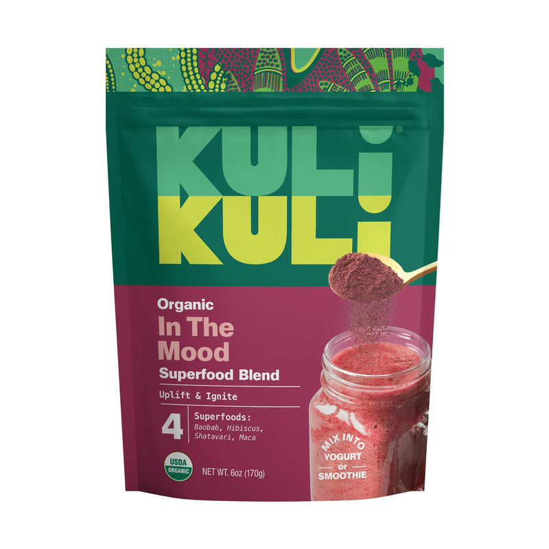 Kuli Kuli Mood Magic 6 oz Organic Uplifting Superfood Powder - Powerful Blend of Maca, Baobab, Hibiscus, and Cinnamon - Superfood powder blend for Mood, Stress Reduction, Cognitive Function | An uplifting blend of hibiscus and cinnamon crafted to ease ...