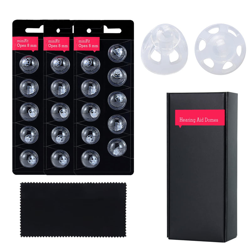 [Australia] - Hearing Aid Domes for Oticon MiniFit Open Vent Bass Domes: 3 Packs (8mm),Universal Domes for Oticon Hearing Aid Supplies 