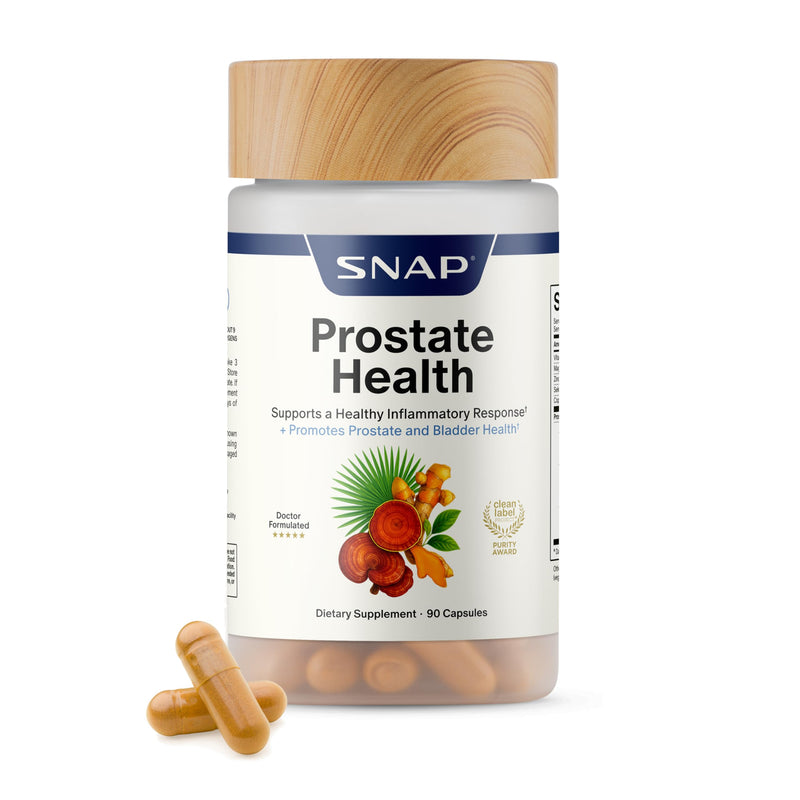 Snap Supplements Prostate Health Supplements for Men, 90 Vegan Capsules | Supports Urinary Tone and Healthy DHT Balance, Saw Palmetto for Men, Stinging Nettle, Beta-Sitosterol, Non-GMO, Gluten-Free 90 Count (Pack of 1)