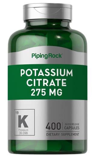 [Australia] - Potassium Citrate Supplement | 275 mg | 400 Capsules | Non-GMO, Gluten Free | by Piping Rock 