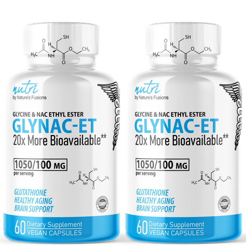 [Australia] - GlyNAC-ET NAC Supplement N-Acetyl Cysteine Ethyl Ester - 20x More Bioavailable Than GlyNAC Supplement - Glycine & N-acetylcysteine Ethyl Ester Anti Aging Supplement, Boost Glutathione 2 Pack 120 Count 