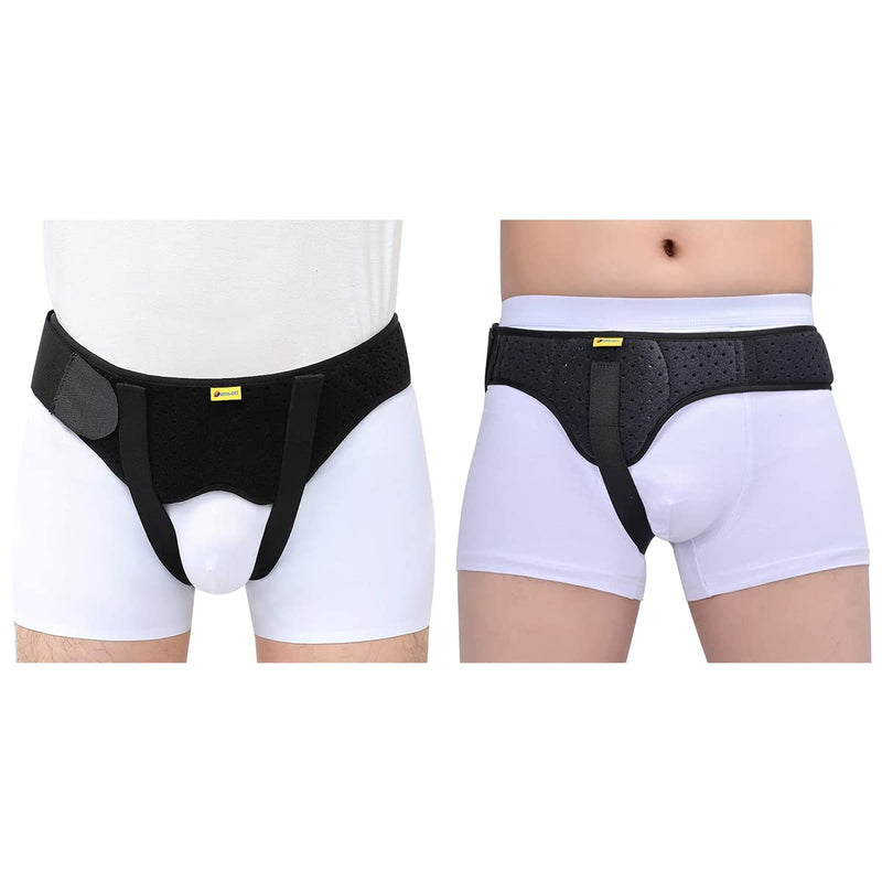 Tenbon Hernia Belt Truss for Men and Women Supportive Groin Pain Truss With Removable Compression Pads For Pre or Post-Surgical Scrotal, Femoral, Comfortable Adjustable Waist Strap Hernia Guard