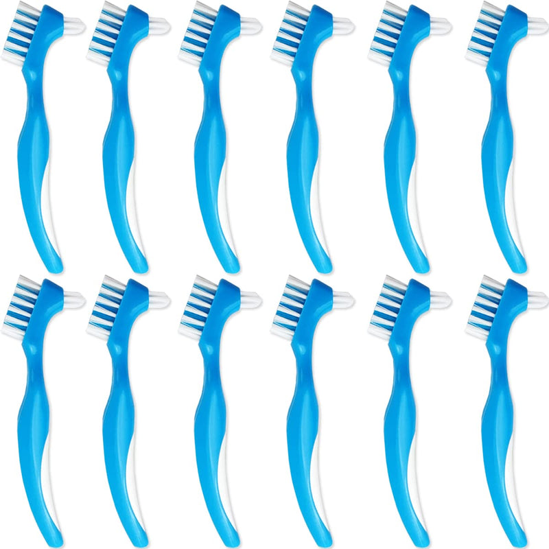 [Australia] - GXXMEI 12PCS Denture Toothbrush Hard/Soft Double Bristle for False Teeth Brush 