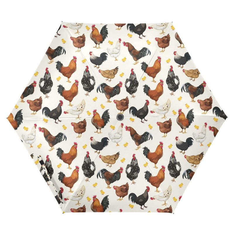 JIPONI Travel Umbrella Personalized Automatic Folding Umbrellas Windproof UV Proof Sun Rain Umbrella 3 Rooster