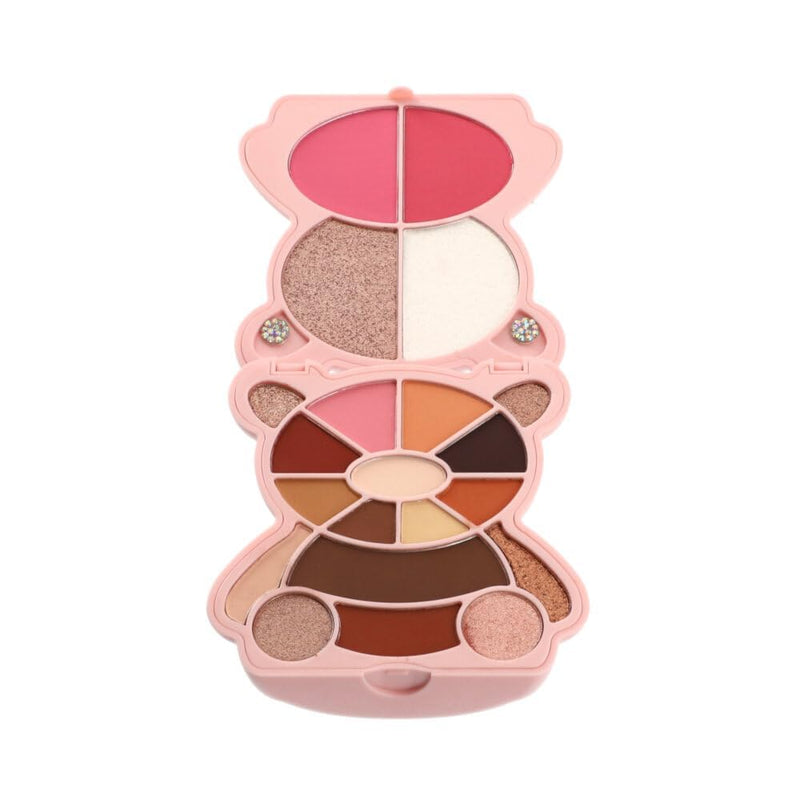 [Australia] - KimChi Chic Teddy Kim Palette - 17 Playful Eyeshadows, 2 Blushes, 2 Highlighters, Cruelty Free Makeup Palette, Girlfriend Pink 1.09oz 01 Girlfriend Pink 