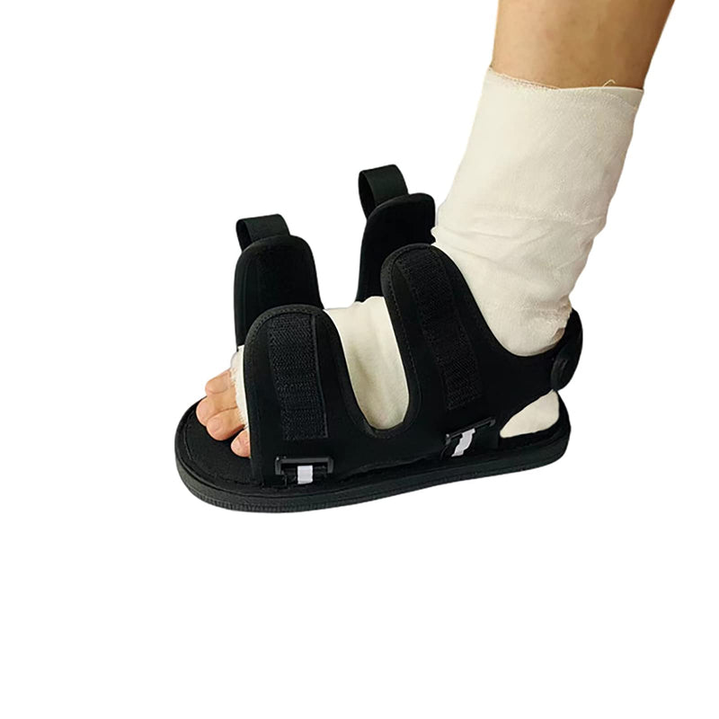 [Australia] - 1 Piece Post Op Shoe Walking Boot Rehabilitation Recovery Plaster Shoe with Adjustable Strap for Foot Injuries Ankle Fractures Post Surgery Medical BootFits Either Left/Right Foot Medium 
