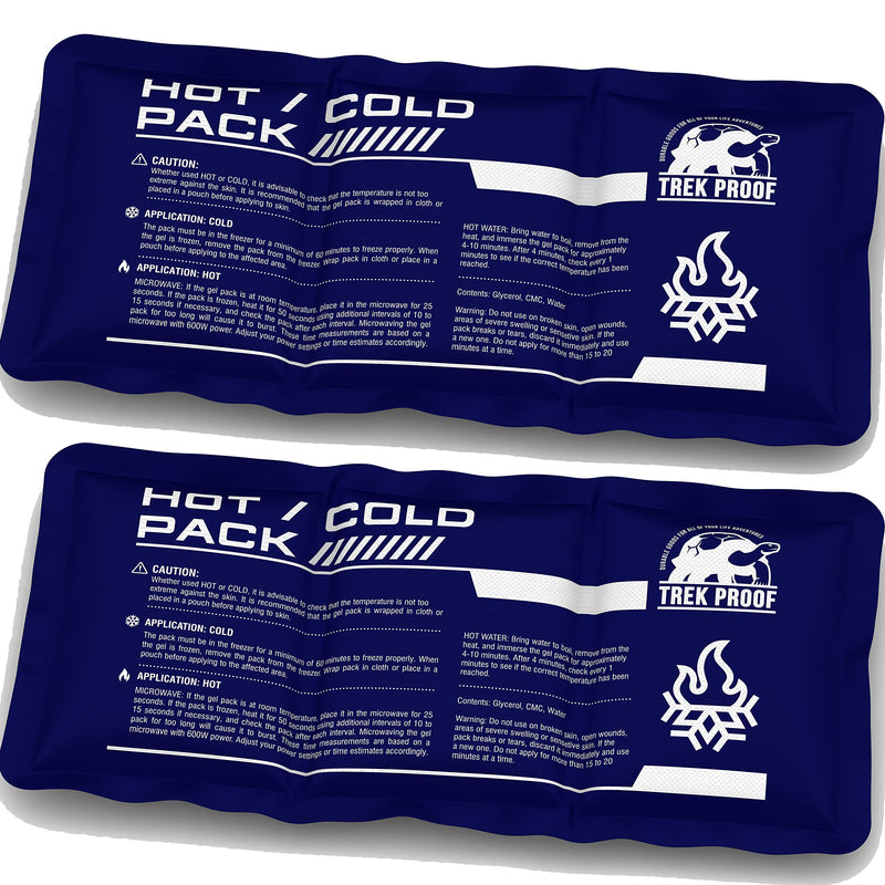 [Australia] - Flexible Ice Pack for Pain Relief - Reusable Gel Pack for Knee, Shoulder, Ankle, Back, and More - Bendable for Customized Comfort Ultra Flexible Gel Packs (2) 