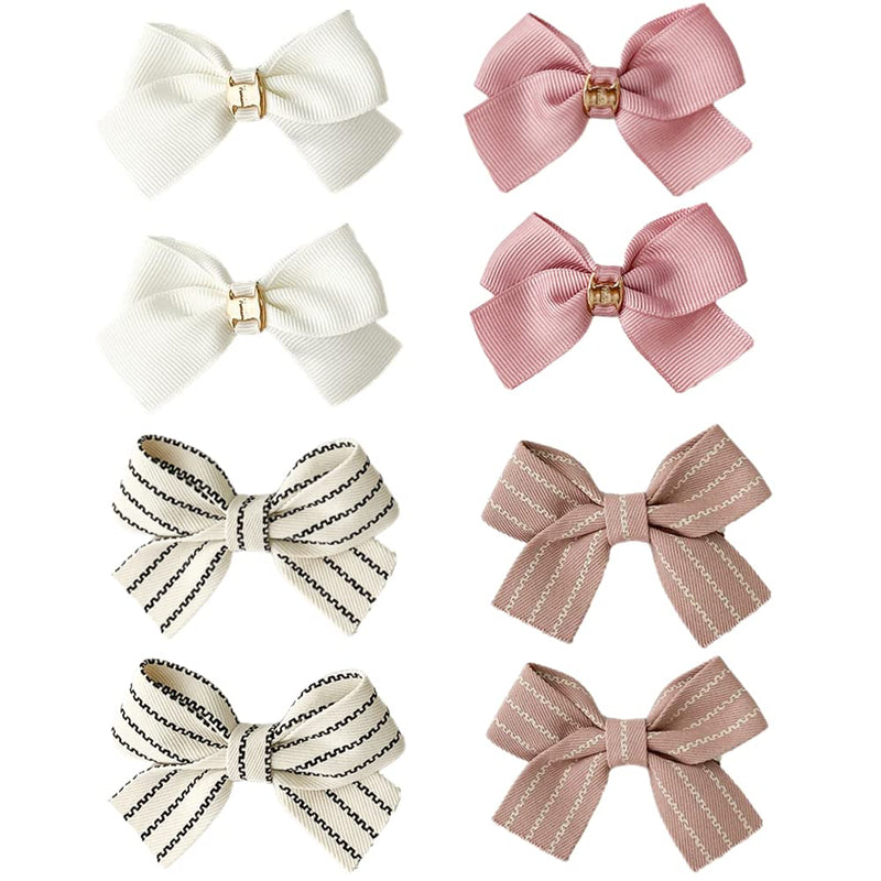 [Australia] - 8PCS Baby Girl Dog Gift Wrap Hair Bow Clips Barrettes, Assorted Hair Accessories Alligator Clip for Little Girls Toddler Kids Teens Red 