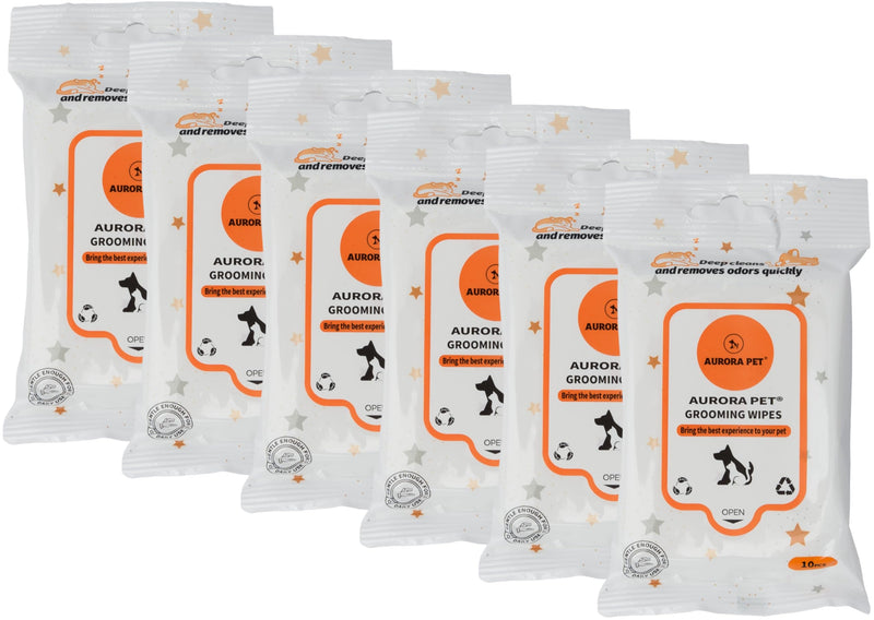 Aurora Pet Wipes – 100% Natural, Plant-Based Hypoallergenic Grooming Wipes for Dogs & Cats (Travel Pack, 60 Count) - PawsPlanet Australia