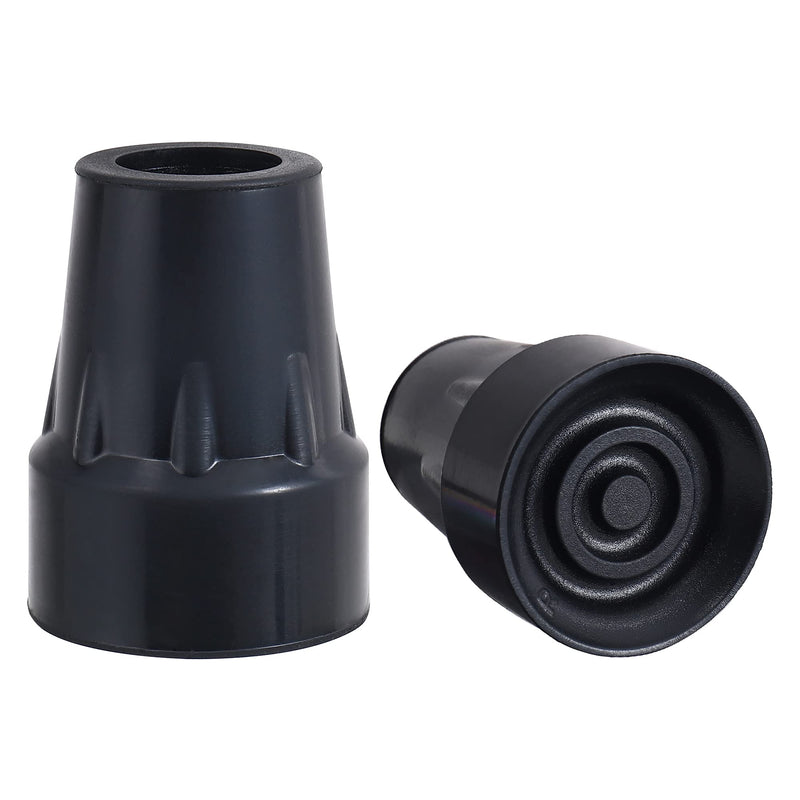 [Australia] - Walking Cane Tips 3/4 Inch Heavy Duty Black Cane Rubber Tips Replacement, 2Pack 3/4" 