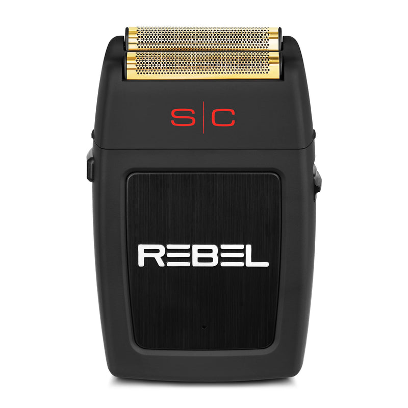 [Australia] - StyleCraft Rebel Professional Cordless Double Foil Shaver - Super Torque Motor, USB-C Rechargeable Electric Men's Foil Shaver, Close Shave, Barber Quality Grooming Black 