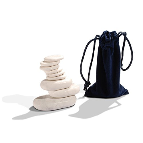 [Australia] - Master Massage 9piece Cold Stone Set Cool White Marble Package, 1count 