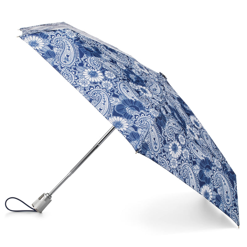 totes Womens and Mens Auto Open Close Compact Waterproof Lightweight Umbrella Nautical Paisley One Size
