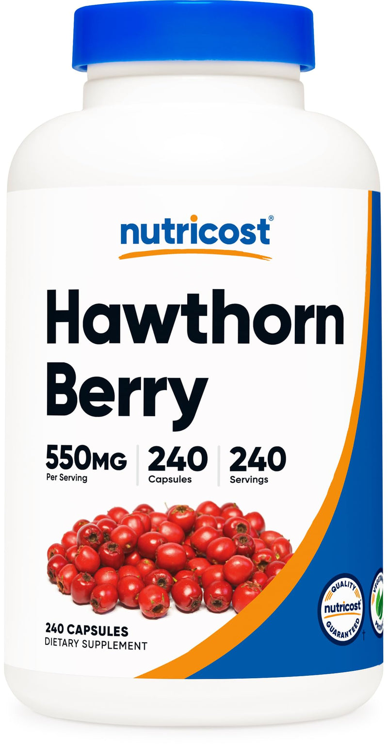 [Australia] - Nutricost Hawthorn Berry Capsules 550mg, 240 Capsules, Vegetarian Friendly, Non-GMO & Gluten Free 
