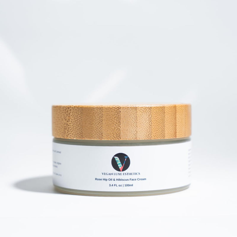 I RoseHip Oil and Hibiscus Face Cream I Non-greasy Hydration for all skin types I Balance, Brighten and Smooth your Skin I Non-Pore Clogging, Anti-Acne and Anti-Aging.